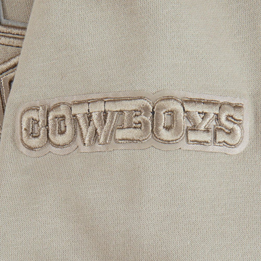 NFL DALLAS COWBOYS NEUTRAL LITTLE BOY'S FLEECE CREWNECK (TAUPE)