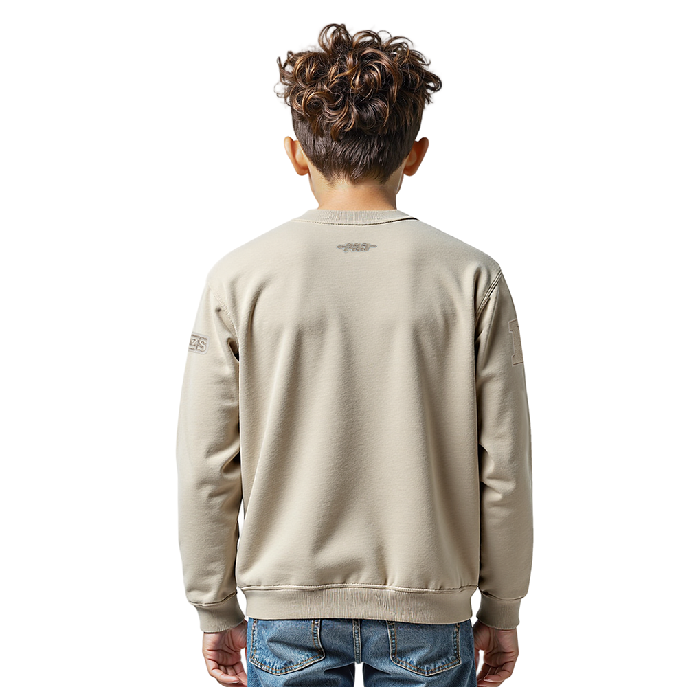 NFL DALLAS COWBOYS NEUTRAL CHANDAIL À COL ROND EN MOLLETON POUR GARÇON ENFANT (TAUPE)