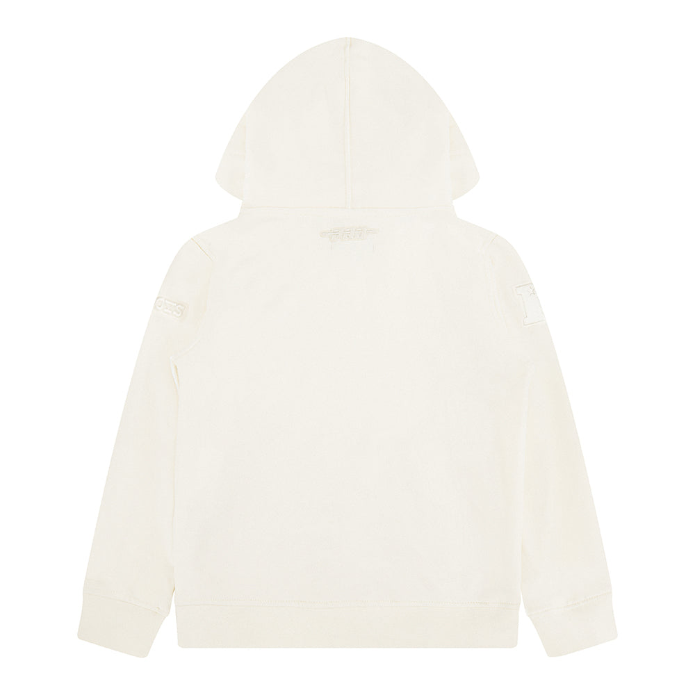 NFL DALLAS COWBOYS NEUTRAL LITTLE BOY'S FLEECE PULLOVER HOODIE (EGGSHELL)
