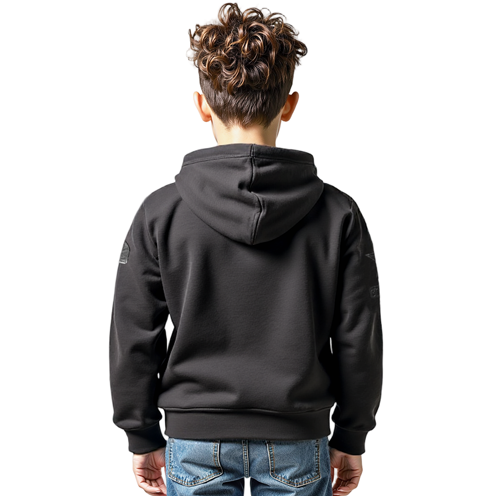 NFL DALLAS COWBOYS TRIPLE BLACK LITTLE BOYS FLEECE PULLOVER HOODIE (BLACK)