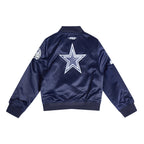 NFL DALLAS COWBOYS CLASSIC LITTLE BOY'S SATIN JACKET (MIDNIGHT NAVY)