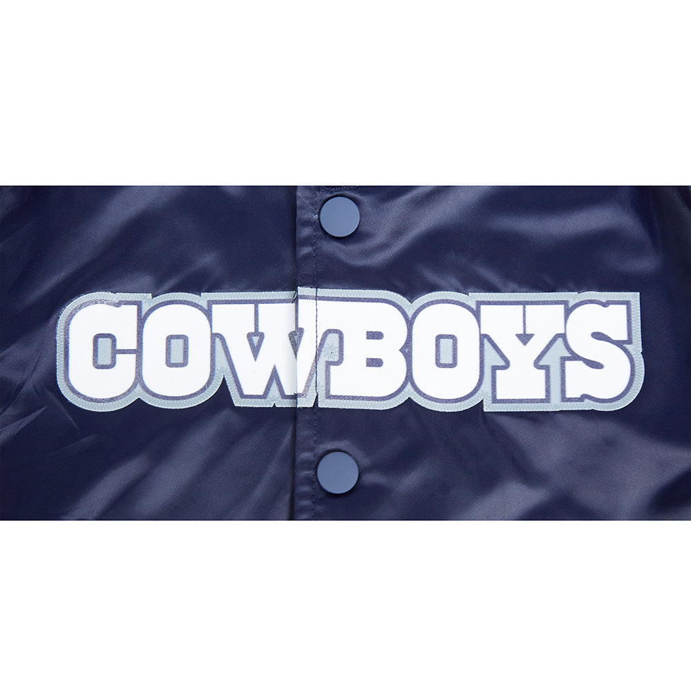 NFL DALLAS COWBOYS CLASSIC LITTLE BOY'S SATIN JACKET (MIDNIGHT NAVY)
