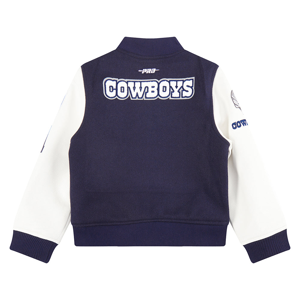 NFL DALLAS COWBOYS CLASSIC BLOUSON COLLÉGIAL EN LAINE POUR GARÇON ENFANT (MARINE MINUIT/BLANC)
