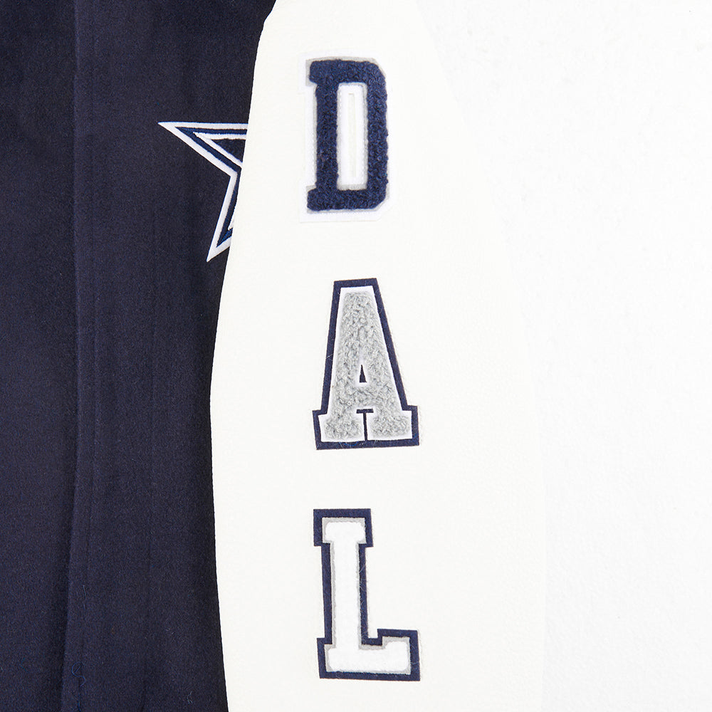 NFL DALLAS COWBOYS CLASSIC BLOUSON COLLÉGIAL EN LAINE POUR GARÇON ENFANT (MARINE MINUIT/BLANC)