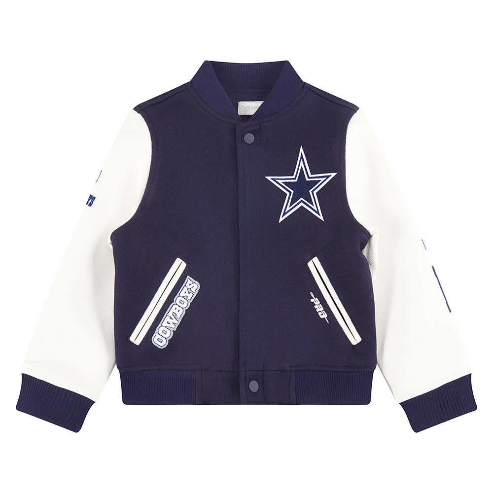 NFL DALLAS COWBOYS CLASSIC BLOUSON COLLÉGIAL EN LAINE POUR GARÇON ENFANT (MARINE MINUIT/BLANC)