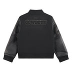 NFL DALLAS COWBOYS TRIPLE BLACK BLOUSON COLLÉGIAL EN LAINE POUR GARÇON ENFANT (NOIR DE JAIS)