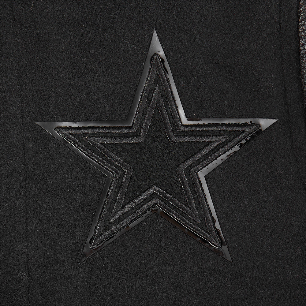 NFL DALLAS COWBOYS TRIPLE BLACK BLOUSON COLLÉGIAL EN LAINE POUR GARÇON ENFANT (NOIR DE JAIS)