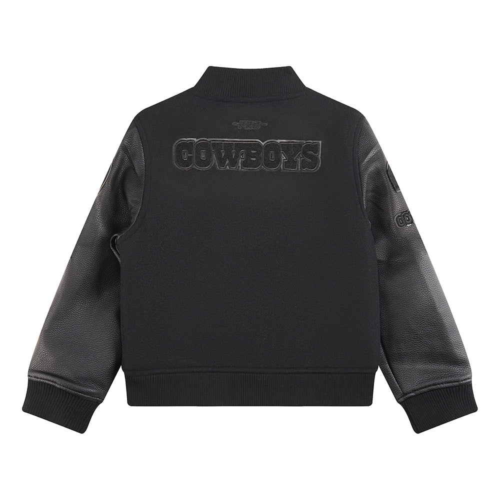 NFL DALLAS COWBOYS TRIPLE BLACK BLOUSON COLLÉGIAL EN LAINE POUR GARÇON ENFANT (NOIR DE JAIS)