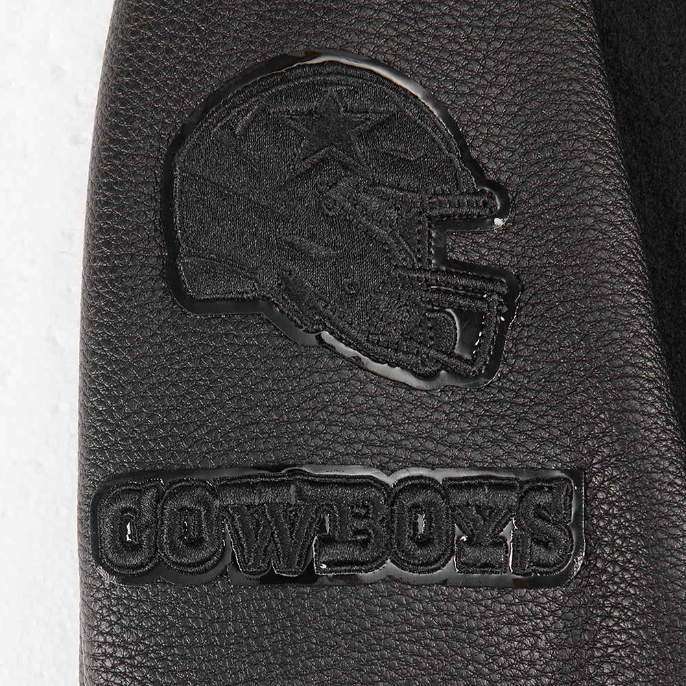 NFL DALLAS COWBOYS TRIPLE BLACK BLOUSON COLLÉGIAL EN LAINE POUR GARÇON ENFANT (NOIR DE JAIS)