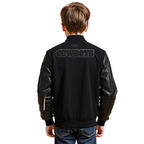 NFL DALLAS COWBOYS TRIPLE BLACK BLOUSON COLLÉGIAL EN LAINE POUR GARÇON ENFANT (NOIR DE JAIS)