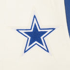 NFL DALLAS COWBOYS RETRO CLASSICS LITTLE BOY'S RIB WOOL VARSITY JACKET (EGGSHELL/DODGER BLUE)