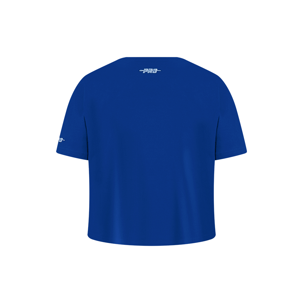 NFL DALLAS COWBOYS RETRO CLASSIC LITTLE GIRL'S SHORT SLEEVE BOXY TEE (DODGER BLUE)