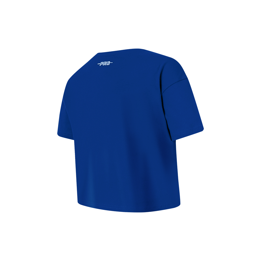 NFL DALLAS COWBOYS RETRO CLASSIC LITTLE GIRL'S SHORT SLEEVE BOXY TEE (DODGER BLUE)