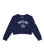 NFL DALLAS COWBOYS CLASSIC LITTLE GIRL'S FLC CREWNECK (MIDNIGHT NAVY)