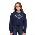 NFL DALLAS COWBOYS CLASSIC LITTLE GIRL'S FLC CREWNECK (MIDNIGHT NAVY)