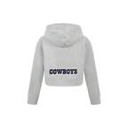 NFL DALLAS COWBOYS CLASSIC LITTLE GIRL'S FLEECE FULL ZIP HOODIE (HEATHER GREY)