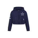 NFL DALLAS COWBOYS CLASSIC CHANDAIL À CAPUCHON EN MOLLETON À GLISSIÈRE POUR FILLE ENFANT (MARINE MINUIT)