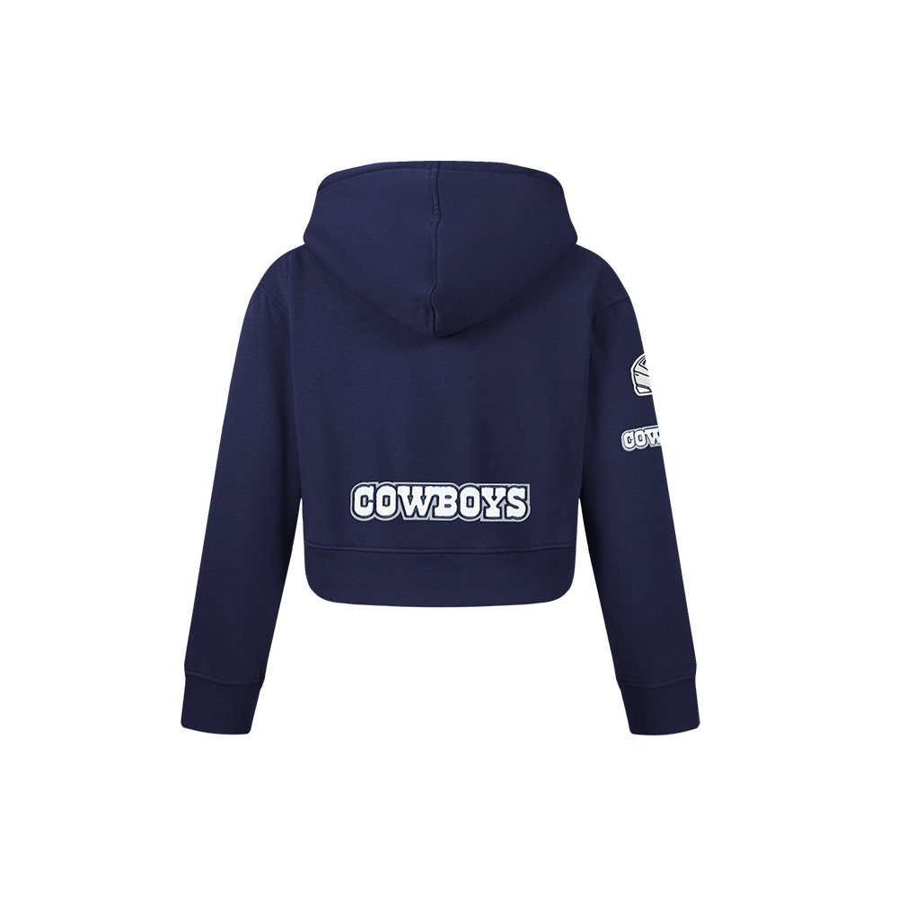 NFL DALLAS COWBOYS CLASSIC CHANDAIL À CAPUCHON EN MOLLETON À GLISSIÈRE POUR FILLE ENFANT (MARINE MINUIT)