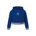 NFL DALLAS COWBOYS RETRO CLASSIC CHANDAIL À CAPUCHON EN MOLLETON CÔTELÉ POUR FILLE ENFANT (BLEU DODGER)