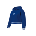 NFL DALLAS COWBOYS RETRO CLASSIC CHANDAIL À CAPUCHON EN MOLLETON CÔTELÉ POUR FILLE ENFANT (BLEU DODGER)