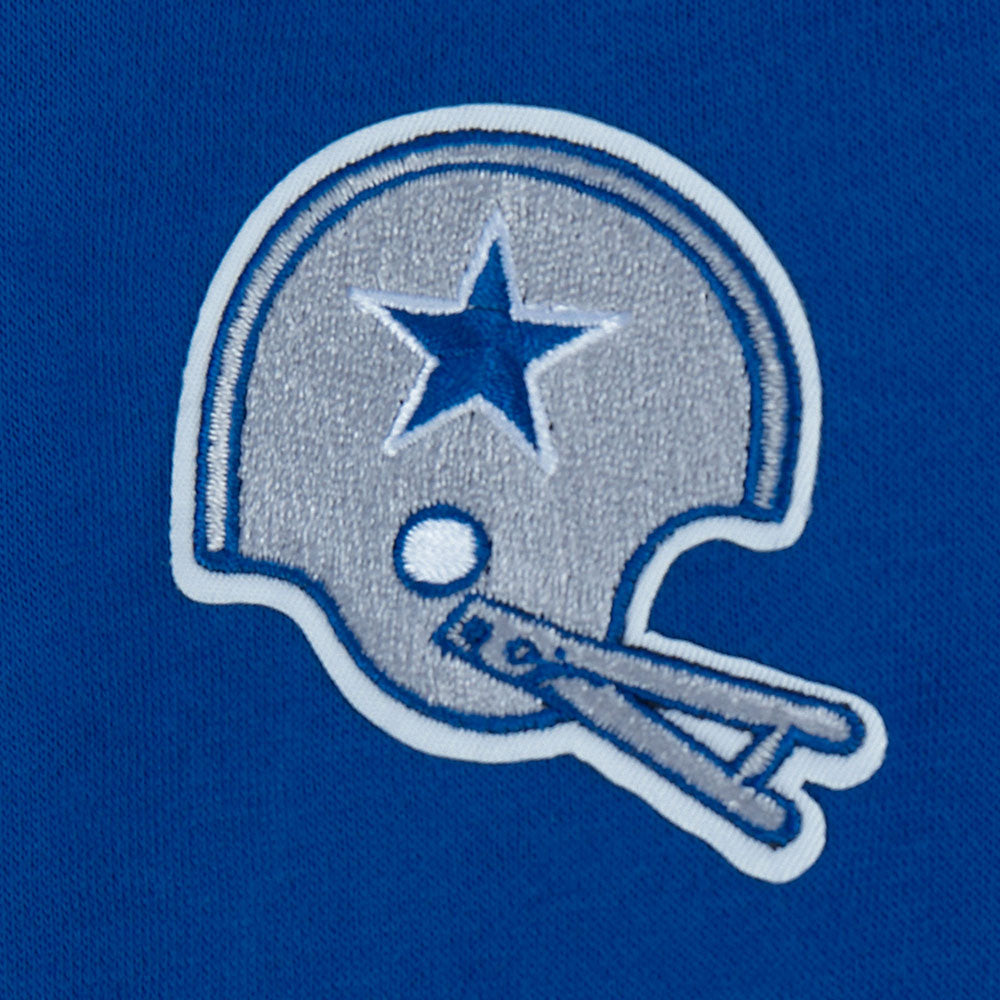 NFL DALLAS COWBOYS RETRO CLASSIC CHANDAIL À CAPUCHON EN MOLLETON CÔTELÉ POUR FILLE ENFANT (BLEU DODGER)