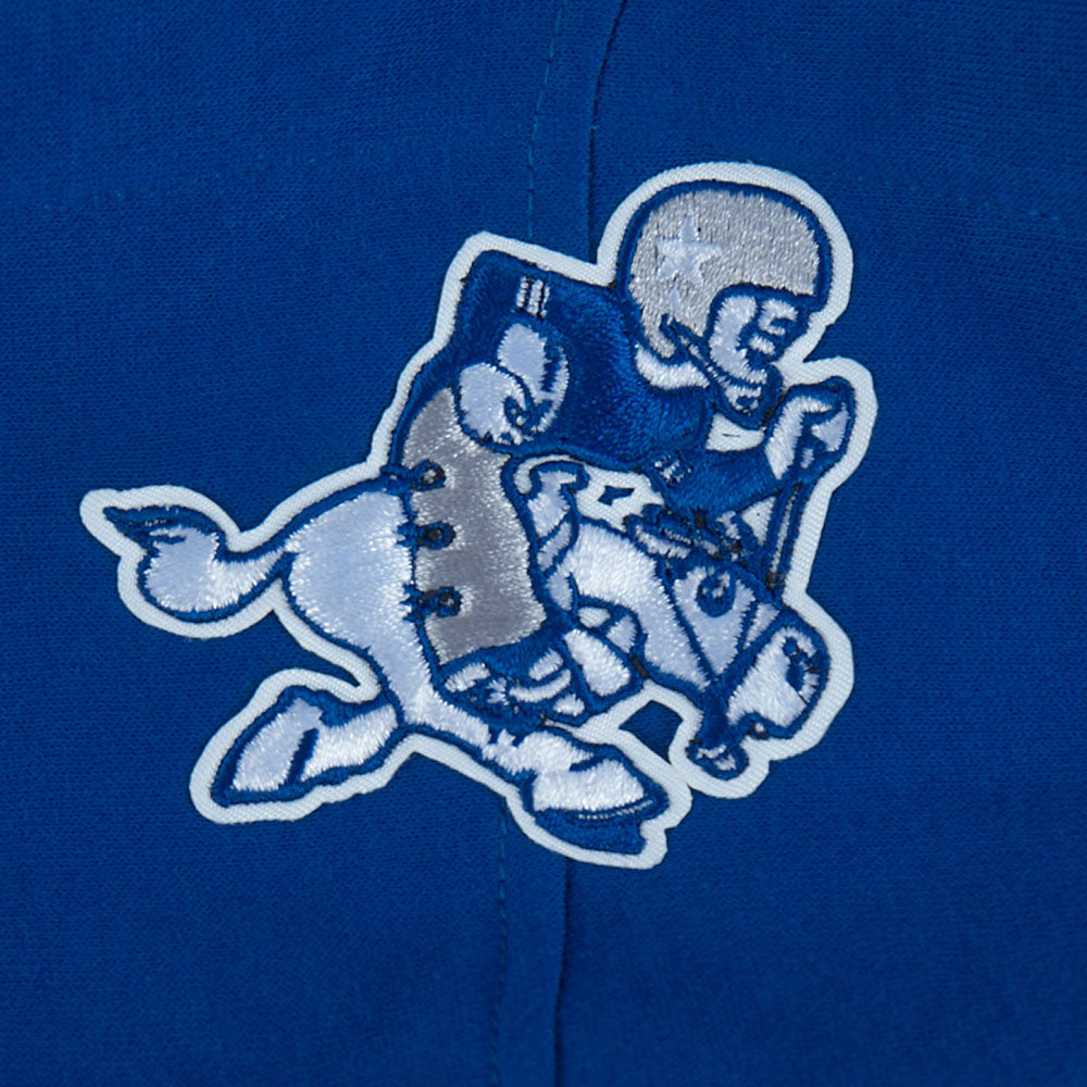 NFL DALLAS COWBOYS RETRO CLASSIC CHANDAIL À CAPUCHON EN MOLLETON CÔTELÉ POUR FILLE ENFANT (BLEU DODGER)