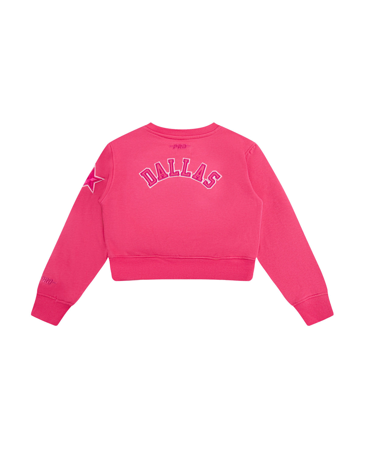 NFL DALLAS COWBOYS TRIPLE PINK LITTLE GIRL'S FLEECE CREWNECK (BEETROOT PURPLE)