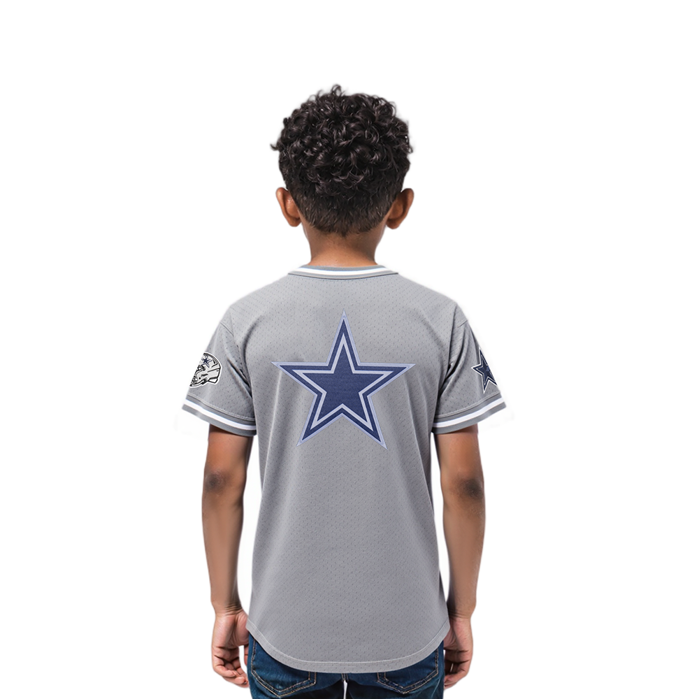 NFL DALLAS COWBOYS CLASSIC TODDLER BOYS SHORT SLEEVE MESH TEE (GRAY)