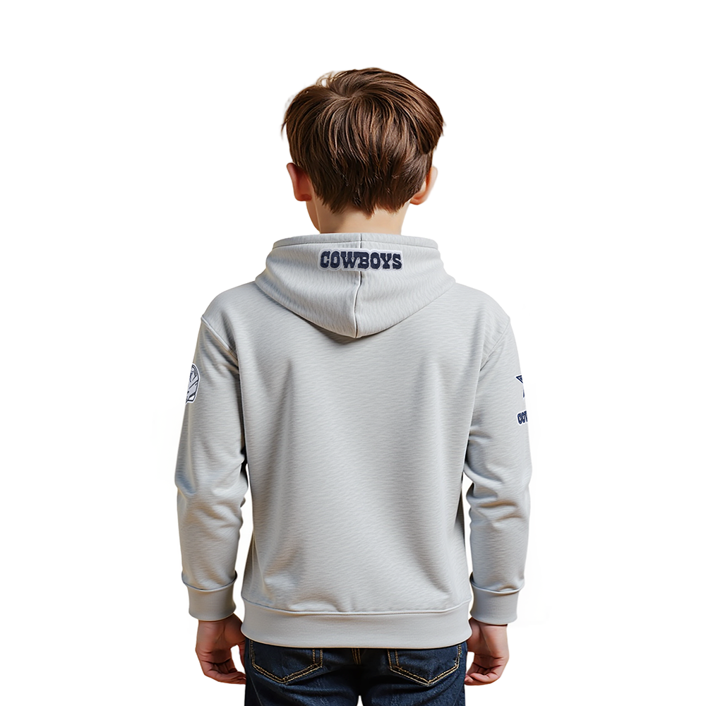 NFL DALLAS COWBOYS CLASSIC TODDLER BOYS FLEECE PULLOVER HOODIE (HEATHER GREY)
