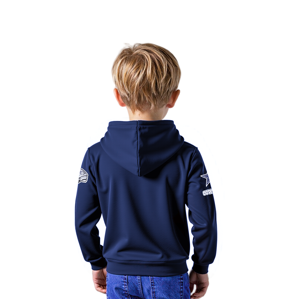 NFL DALLAS COWBOYS CLASSIC TODDLER BOYS FLEECE FULL ZIP HOODIE (MIDNIGHT NAVY)