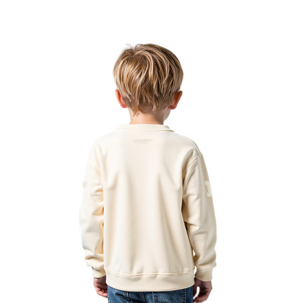 NFL DALLAS COWBOYS NEUTRAL TODDLER BOYS FLEECE CREWNECK (EGGSHELL)