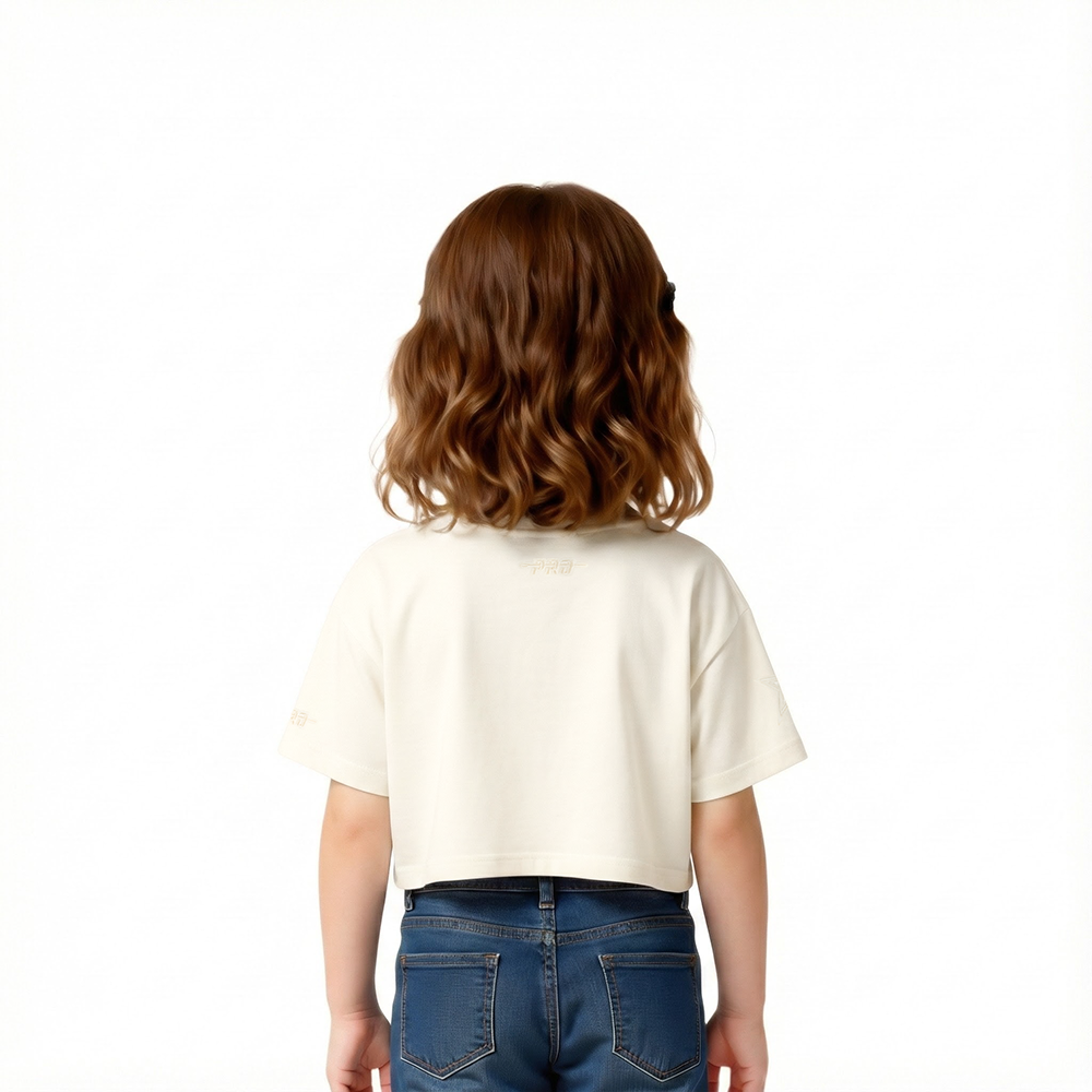 NFL DALLAS COWBOYS NEUTRAL TODDLER GIRLS SHORT SLEEVE BOXY TEE (EGGSHELL)