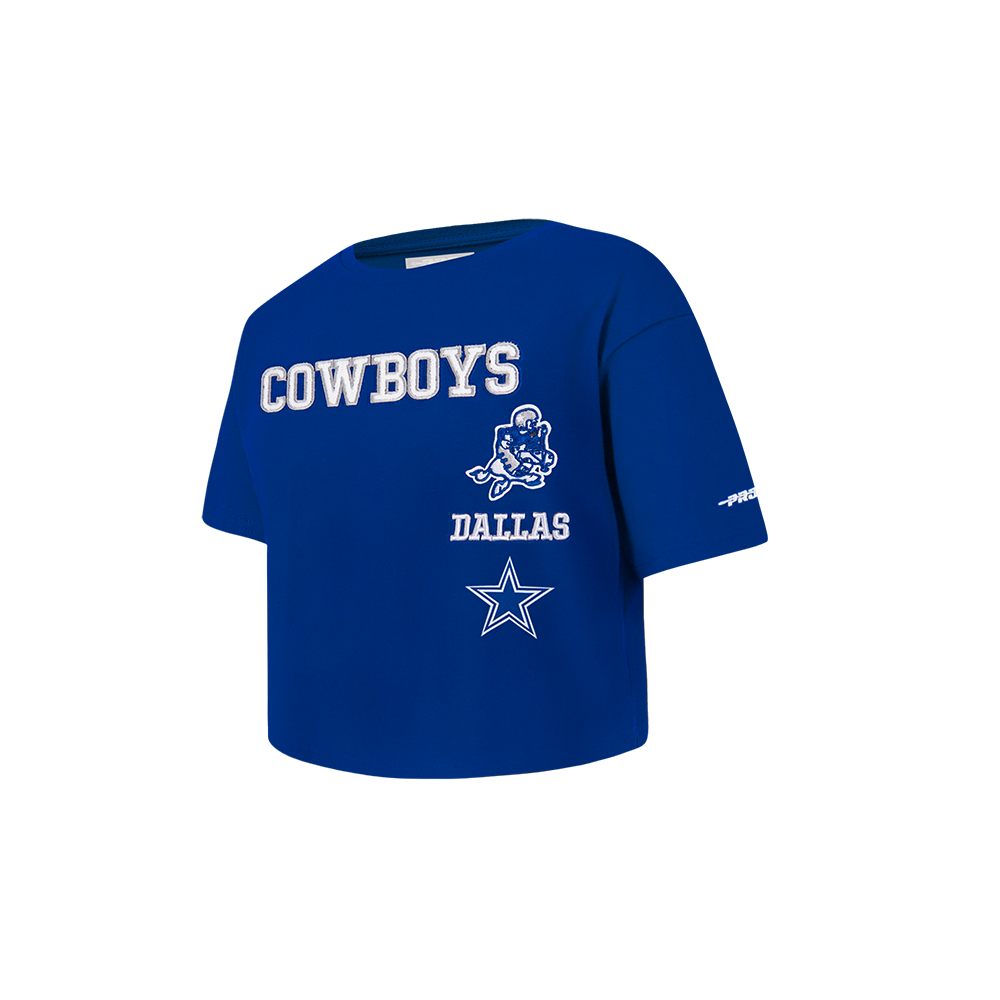 NFL DALLAS COWBOYS RETRO CLASSIC TODDLER GIRLS  SHORT SLEEVE BOXY TEE (DODGER BLUE)