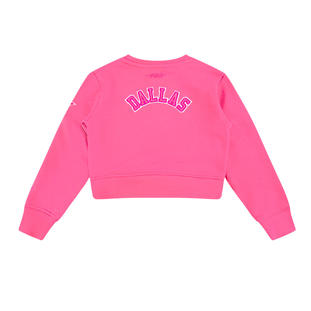 NFL DALLAS COWBOYS TRIPLE PINK TODDLER GIRLS FLEECE CREWNECK (BEETROOT PURPLE)