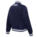 NFL DALLAS COWBOYS SCRIPT TAIL WOMEN'S SATIN JACKET (MIDNIGHT NAVY)
