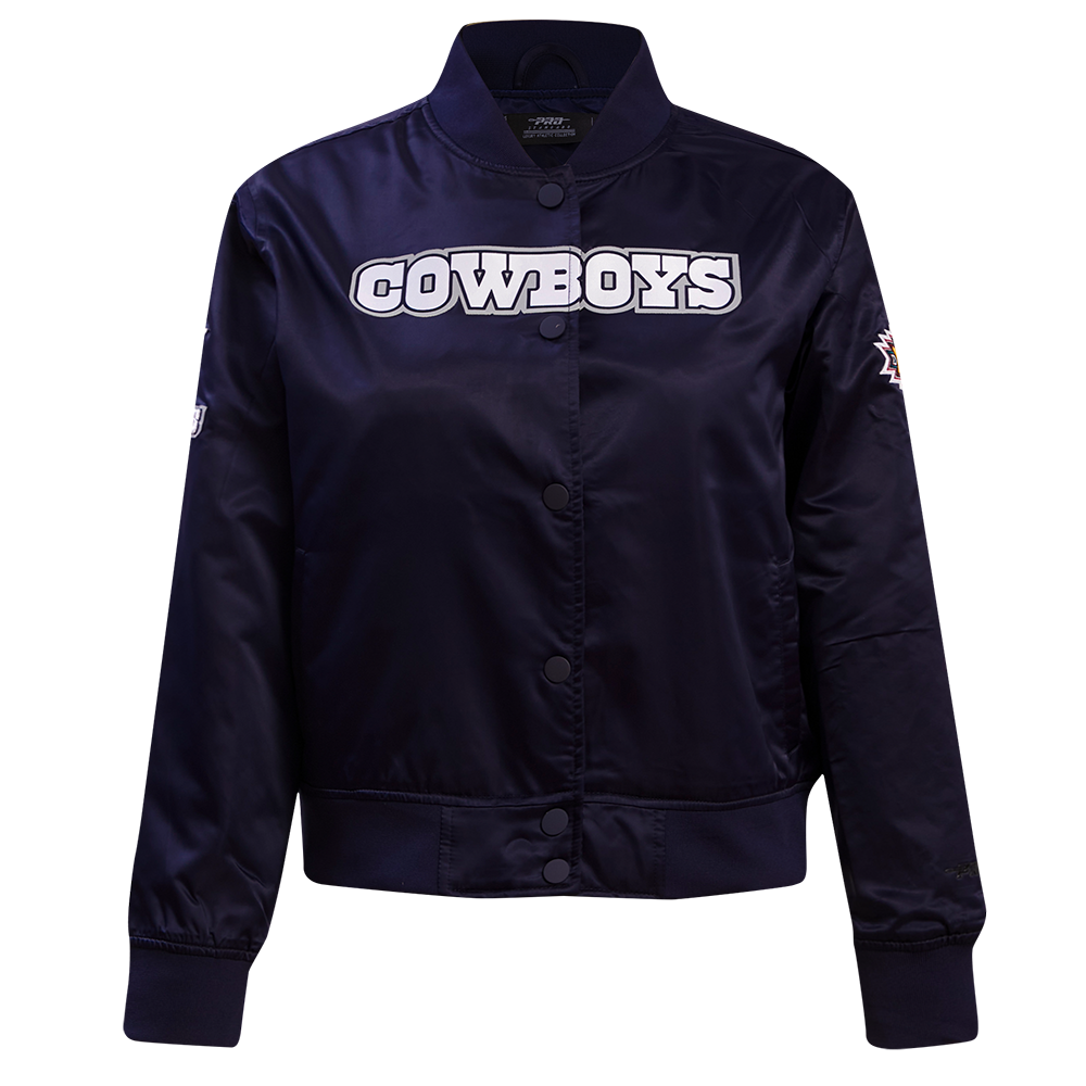 NFL DALLAS COWBOYS CLASSIC WOMEN'S SATIN JACKET (MIDNIGHT NAVY)