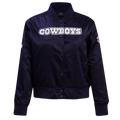 NFL DALLAS COWBOYS CLASSIC WOMEN'S SATIN JACKET (MIDNIGHT NAVY)