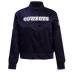 NFL DALLAS COWBOYS CLASSIC WOMEN'S SATIN JACKET (MIDNIGHT NAVY)