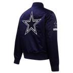 NFL DALLAS COWBOYS CLASSIC WOMEN'S SATIN JACKET (MIDNIGHT NAVY)