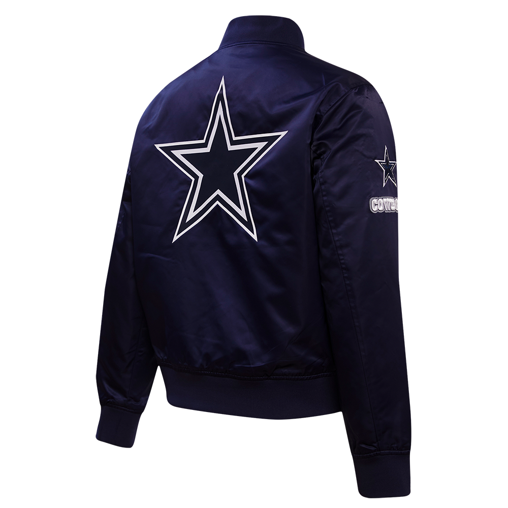 NFL DALLAS COWBOYS CLASSIC WOMEN'S SATIN JACKET (MIDNIGHT NAVY)