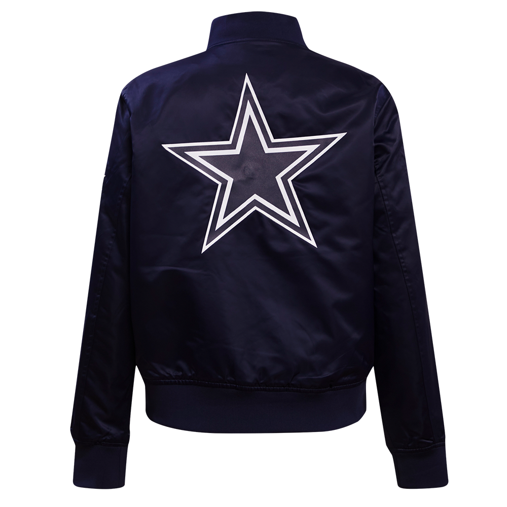 NFL DALLAS COWBOYS CLASSIC WOMEN'S SATIN JACKET (MIDNIGHT NAVY)