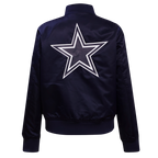 NFL DALLAS COWBOYS CLASSIC WOMEN'S SATIN JACKET (MIDNIGHT NAVY)