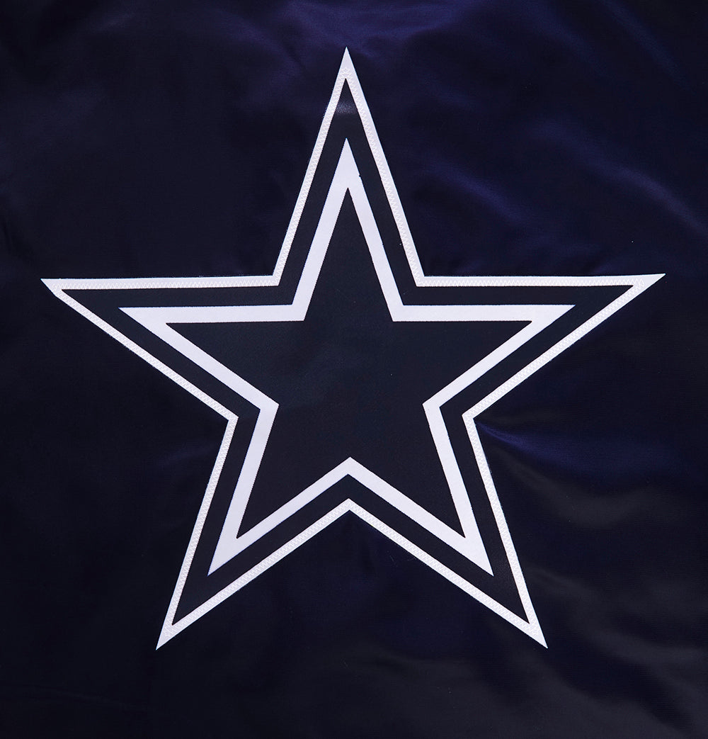 NFL DALLAS COWBOYS CLASSIC WOMEN'S SATIN JACKET (MIDNIGHT NAVY)