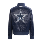 NFL DALLAS COWBOYS GAME DAY CLASSICS WOMEN'S SATIN JACKET (MIDNIGHT NAVY)