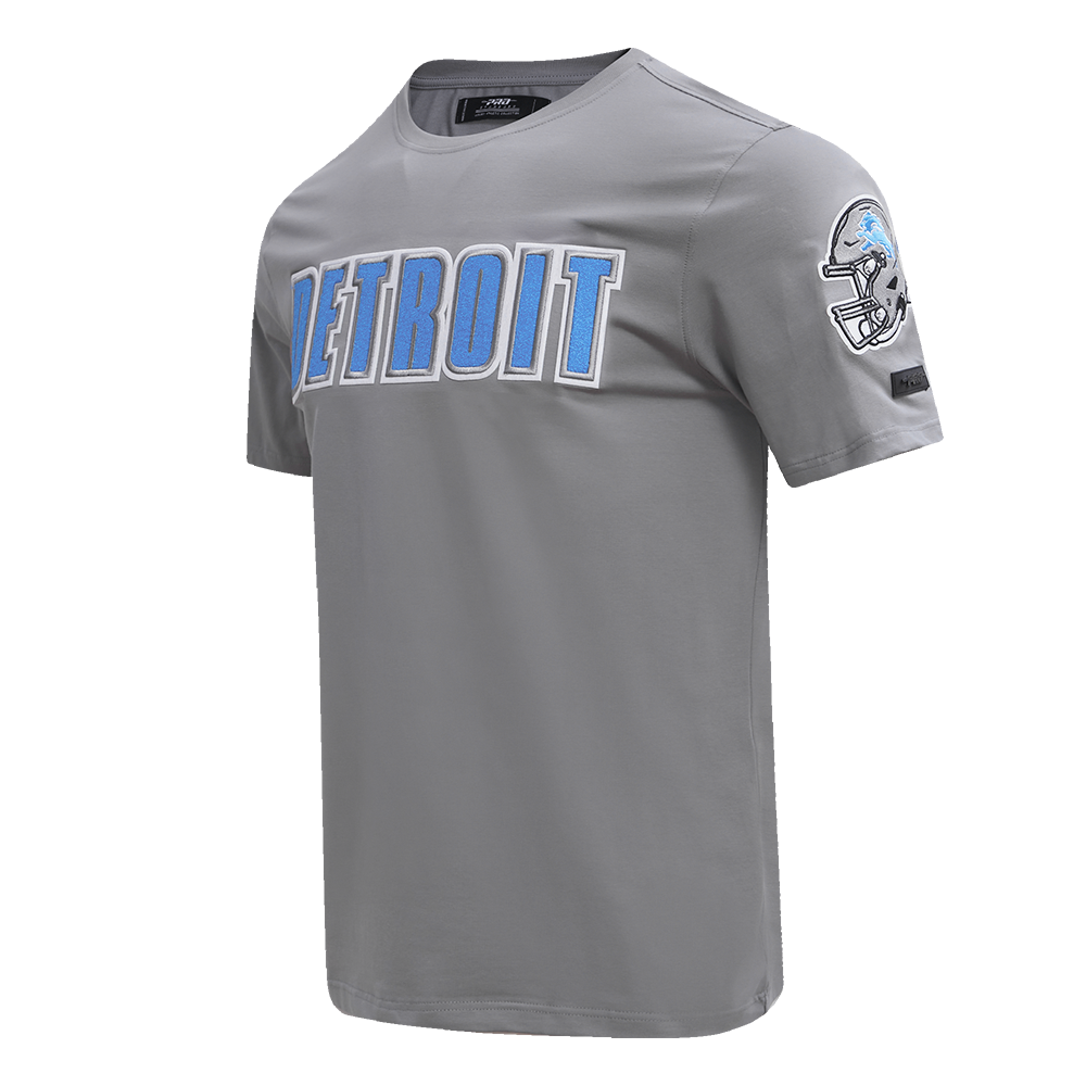 NFL DETROIT LIONS CLASSIC CHENILLE MEN'S   TEE (GRAY)