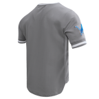 NFL DETROIT LIONS CLASSIC CHENILLE T-SHIRT EN MAILLE DOUBLE POUR HOMME (GRIS)