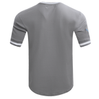 NFL DETROIT LIONS CLASSIC CHENILLE T-SHIRT EN MAILLE DOUBLE POUR HOMME (GRIS)