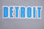 NFL DETROIT LIONS CLASSIC CHENILLE T-SHIRT EN MAILLE DOUBLE POUR HOMME (GRIS)
