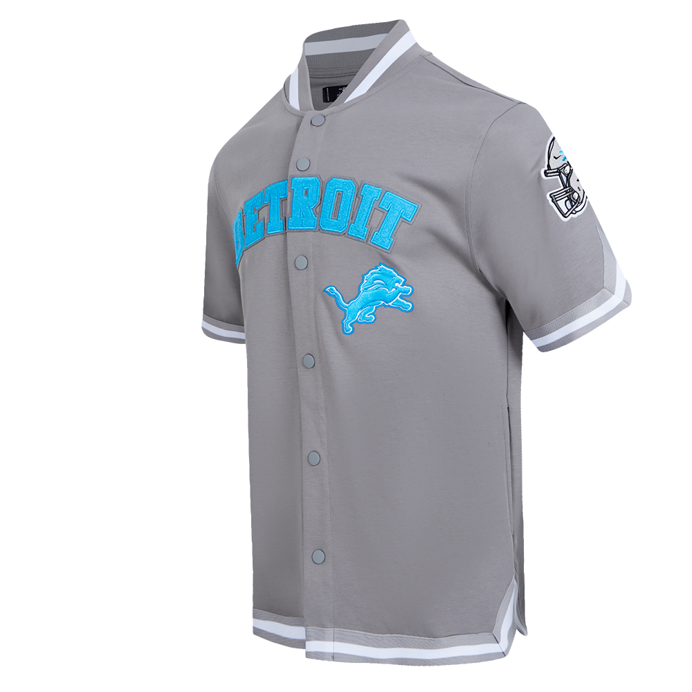 NFL DETROIT LIONS CLASSIC MEN'S WARM UP JACKET (GRAY)