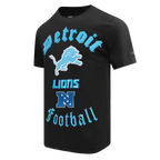 NFL DETROIT LIONS OLD ENGLISH MEN'S TEE (BLACK)